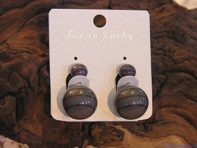 Double Bauble, antraciet met zwarte streep