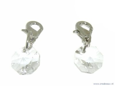 Flying charm, kristal facet geslepen