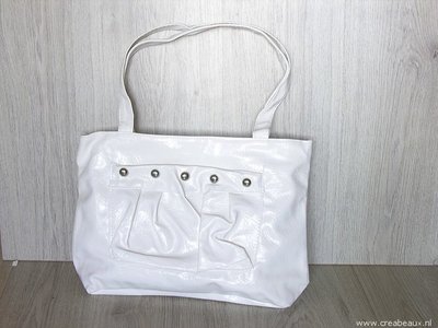 Tas 5 noppen, 39x25cm, wit