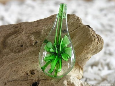 Bladvorm, 61x33mm, groen