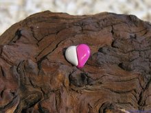 Hartje,17x18mm, fuchsia