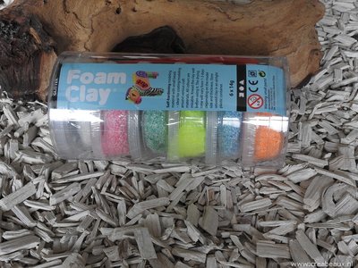 Foam Clay Glitter startset, 6×14 gram, multicolor