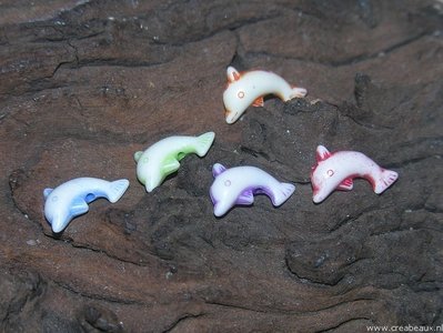 Dolfijn, 12x7mm, mix