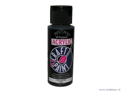 Anita’s acryl verf 60 ml, black (zwart)