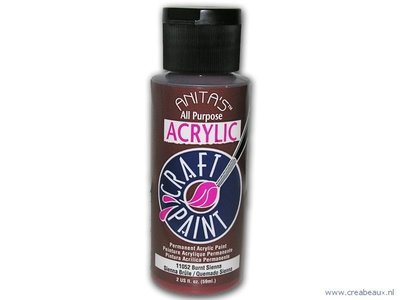 Anita’s acryl verf 60 ml, burnt sienna (donker bruin)