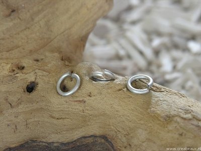 Ringetjes (2.0mm dik), 12mm, oud zilverkleur
