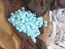 Rocailles 6/0, 4mm, licht blauw
