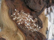 Rocailles 6/0, 4mm, licht perzik silver lined