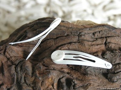 Haarclip, 49x14mm, wit