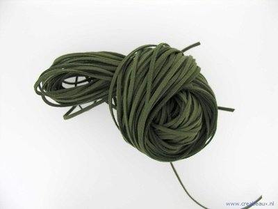 Veter imit. suede, 3mm, legergroen