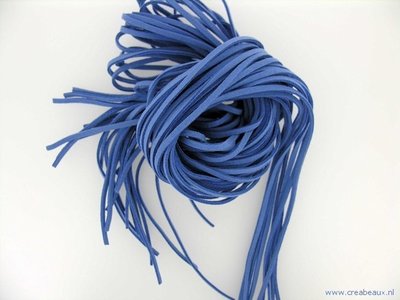 Veter imit. suede, 3mm, licht blauw