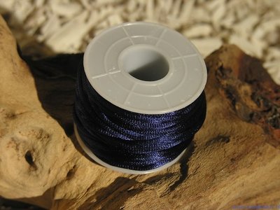 Imitatie zijdekoord, 2mm, donker blauw