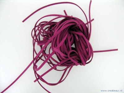 Veter imit. suede, 3mm, fuchsia-roze