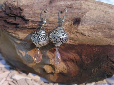 Set oorbellen, violet
