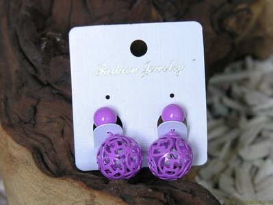 Double Bauble, opengewerkt paars