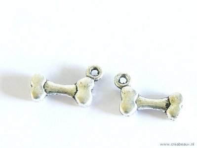 Botje, 15x11mm, zilverkleurig