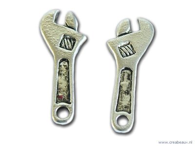 Baco sleutel,  23x9mm, zilverkleurig