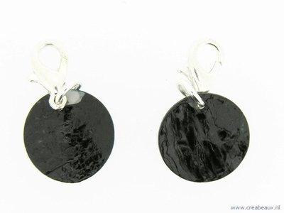 Flying charm, schelp zwart