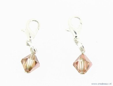 Flying charm, konisch facet geslepen, topaas
