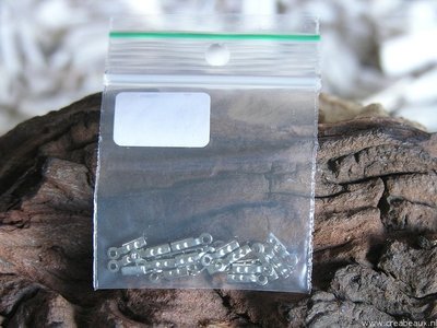 Veterklemmetjes, 8x2mm, nikkelkleur
