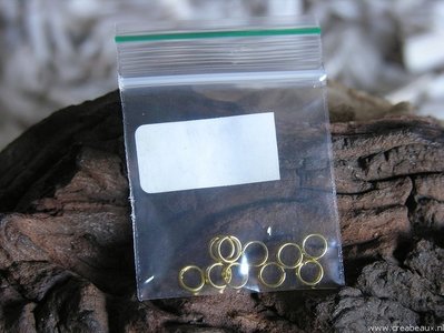 Ringetjes dubbel, 5mm, goudkleur