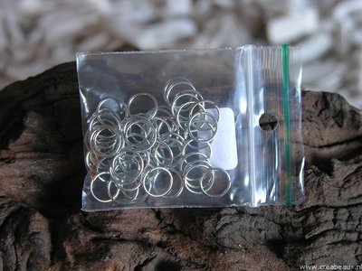 Ringetjes (0.8mm dik), 8mm, nikkelkleur
