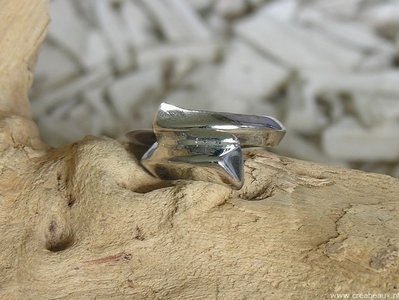 Bewerkt (19mm), 12x24mm, zilverkleur