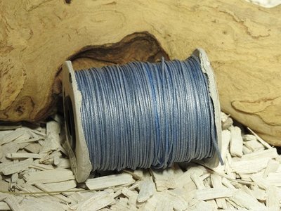 Waxkoord metallic, 1mm, denim blue