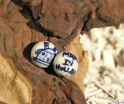 Kraal Made in Holland, 16mm, delftsblauw