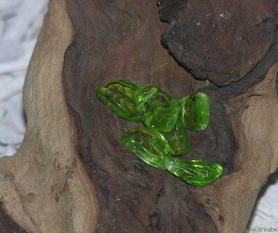 Blaadje, 15x10mm, groen
