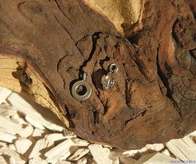 Hanger met oogje, 11,5x8mm, oudzilver