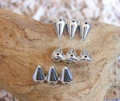 Studs, 15x28mm, zilverkleur