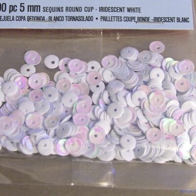 Pailletten rond, 5 mm. 800st. wit (2)